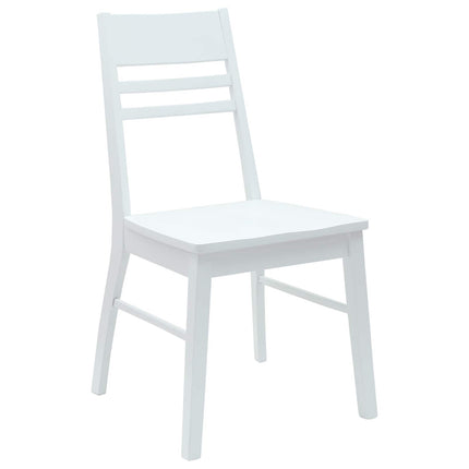 Matstolar 2 pcs Vit 43 x 54 x 89 cm Massiv Gummiträ