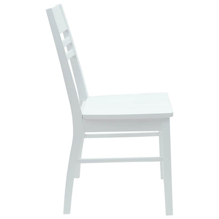 Matstolar 2 pcs Vit 43 x 54 x 89 cm Massiv Gummiträ
