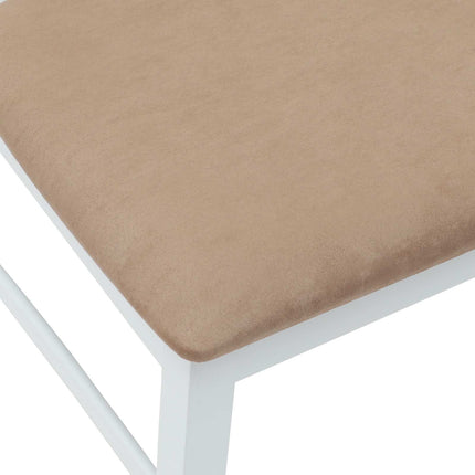 Matstolar 2 pcs Vit 43 x 54 x 89 cm Massiv Gummiträ