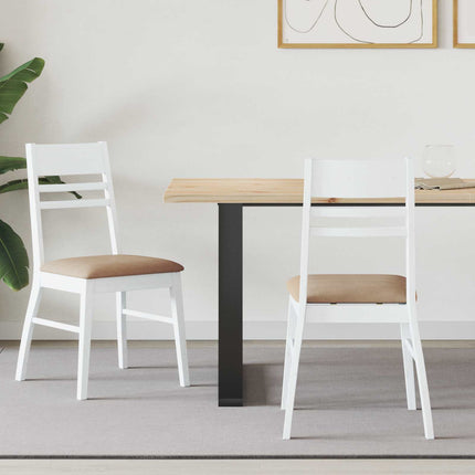 Matstolar 2 pcs Vit 43 x 54 x 89 cm Massiv Gummiträ