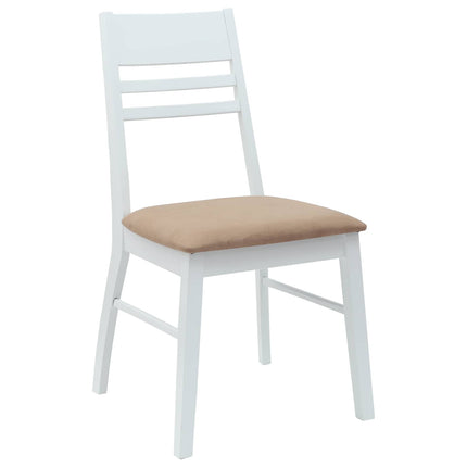 Matstolar 2 pcs Vit 43 x 54 x 89 cm Massiv Gummiträ