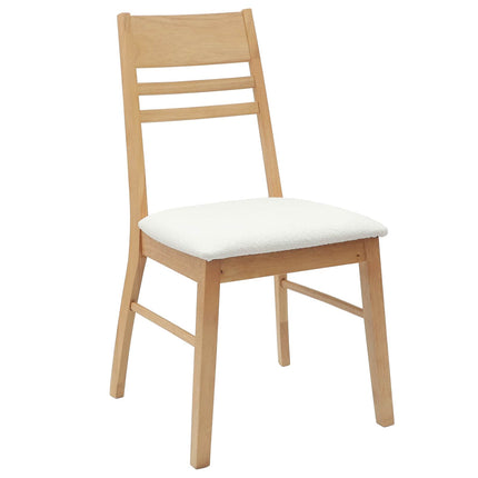 Matstolar 2 st Massiv Gummiträ Naturfärg 43 x 54 x 89 cm