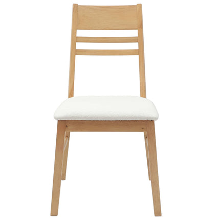 Matstolar 2 st Massiv Gummiträ Naturfärg 43 x 54 x 89 cm