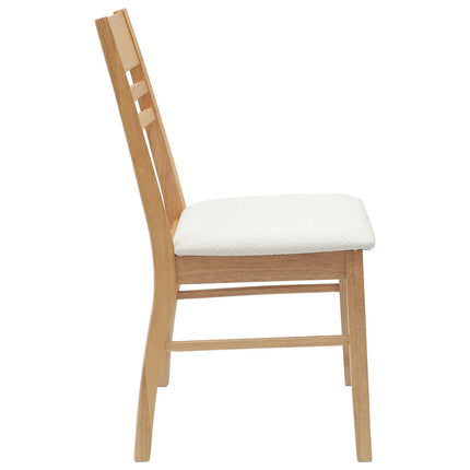 Matstolar 2 pcs Naturfärg 43 x 54 x 89 cm Massiv Gummiträ