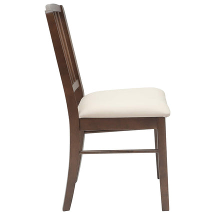 Matstolar 2 pcs Ljusbrun 50 x 52,5 x 91 cm Massiv Gummiträ