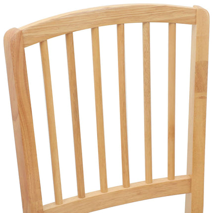 Matstolar 2 pcs Naturfärg 50 x 52,5 x 91 cm Massiv Gummiträ