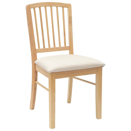 Matstolar 2 pcs Naturfärg 50 x 52,5 x 91 cm Massiv Gummiträ