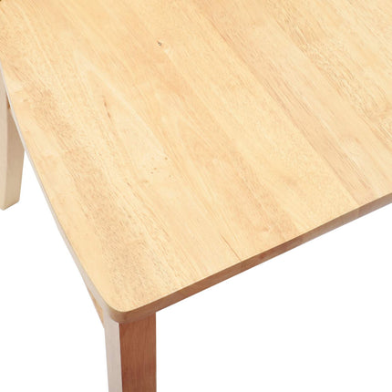 Matstolar 2 pcs Naturfärg 50 x 52,5 x 91 cm Massiv Gummiträ