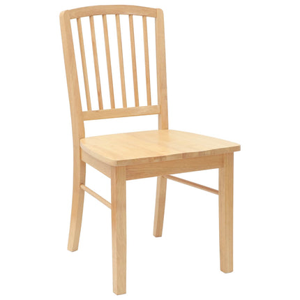 Matstolar 2 pcs Naturfärg 50 x 52,5 x 91 cm Massiv Gummiträ
