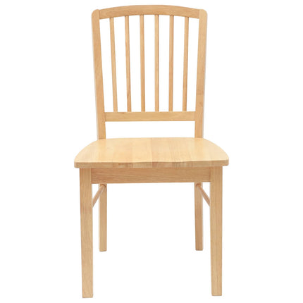 Matstolar 2 pcs Naturfärg 50 x 52,5 x 91 cm Massiv Gummiträ