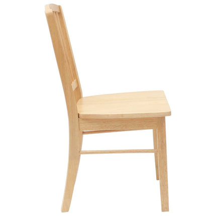 Matstolar 2 pcs Naturfärg 50 x 52,5 x 91 cm Massiv Gummiträ
