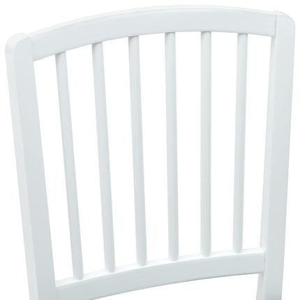 Matstolar 2 pcs Vit 50 x 52,5 x 91 cm Massiv Gummiträ