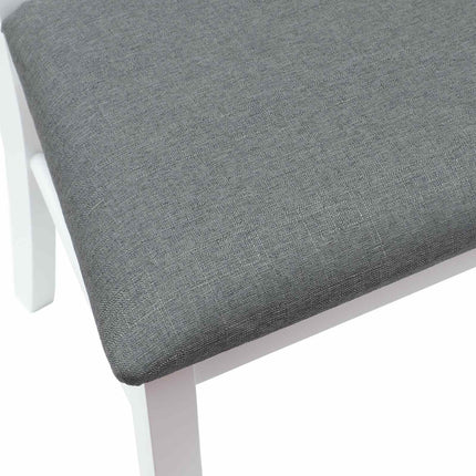 Matstolar 2 pcs Vit 50 x 52,5 x 91 cm Massiv Gummiträ