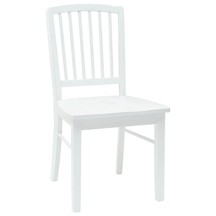 Matstolar 2 pcs Vit 50 x 52,5 x 91 cm Massiv Gummiträ