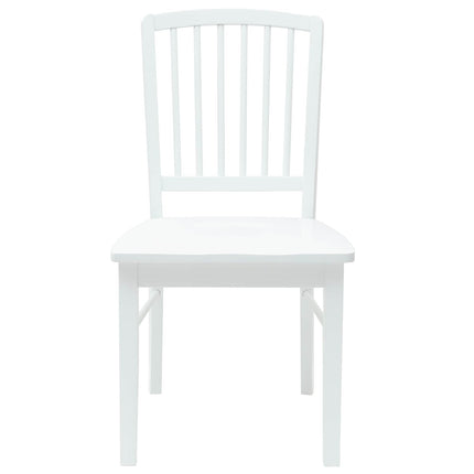 Matstolar 2 pcs Vit 50 x 52,5 x 91 cm Massiv Gummiträ