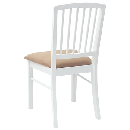 Matstolar 2 pcs Vit 50 x 52,5 x 91 cm Massiv Gummiträ