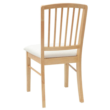Matstolar 2 pcs Naturfärg 50 x 52,5 x 91 cm Massiv Gummiträ