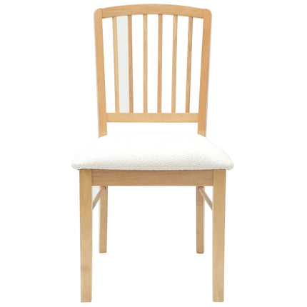 Matstolar 2 pcs Naturfärg 50 x 52,5 x 91 cm Massiv Gummiträ