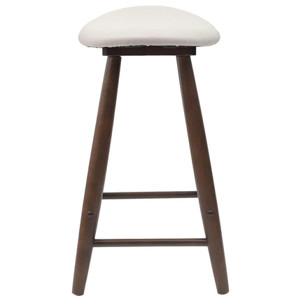 Matstolar 2 pcs Ljusbrun 46 x 37 x 63 cm Massiv Gummiträ