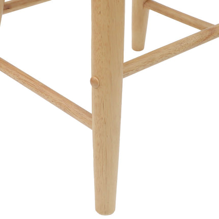 Matstolar 2 pcs Naturfärg 46 x 37 x 63 cm Massiv Gummiträ