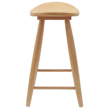 Matstolar 2 pcs Naturfärg 46 x 37 x 63 cm Massiv Gummiträ