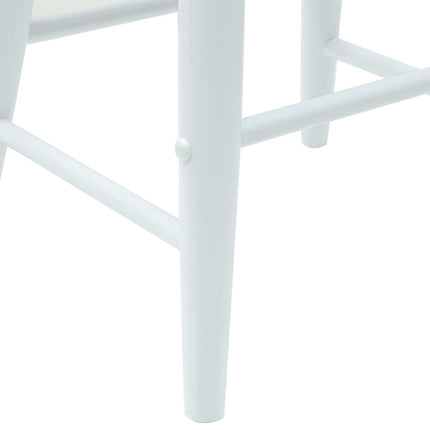 Matstolar 2 pcs Vit 46 x 37 x 63 cm Massiv Gummiträ