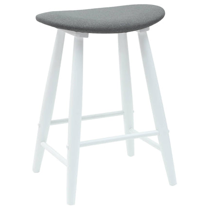 Matstolar 2 pcs Vit 46 x 37 x 63 cm Massiv Gummiträ