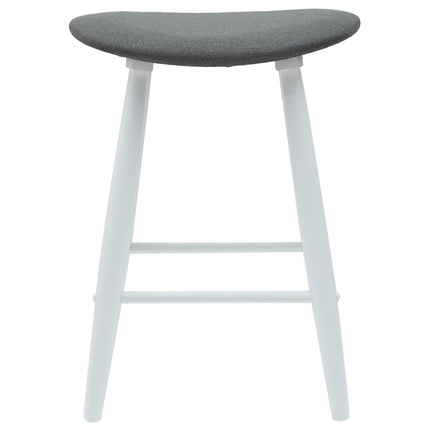 Matstolar 2 pcs Vit 46 x 37 x 63 cm Massiv Gummiträ