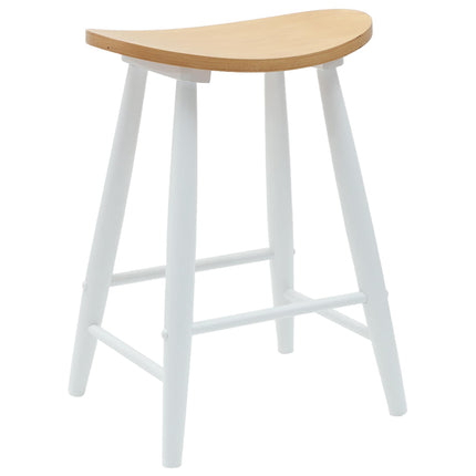 Matstolar 2 st Massiv Gummiträ Vit 46 x 37 x 63 cm
