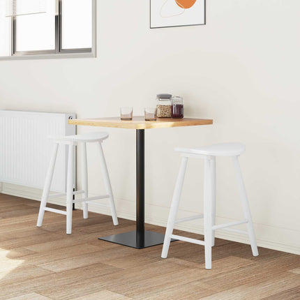 Matstolar 2 pcs Vit 46 x 37 x 63 cm Massiv Gummiträ