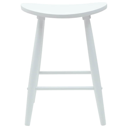 Matstolar 2 pcs Vit 46 x 37 x 63 cm Massiv Gummiträ