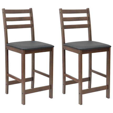 Matstolar 2 pcs Ljusbrun 40 x 47,5 x 99,5 cm Massiv Gummiträ