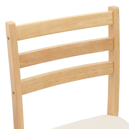 Matstolar 2 pcs Naturfärg 40 x 47,5 x 99,5 cm Massiv Gummiträ