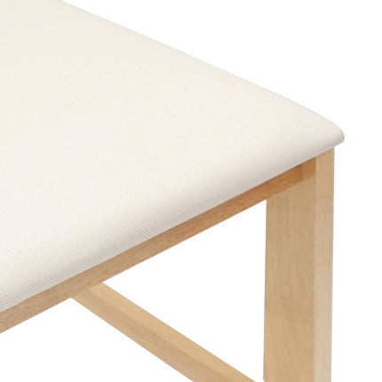 Matstolar 2 pcs Naturfärg 40 x 47,5 x 99,5 cm Massiv Gummiträ