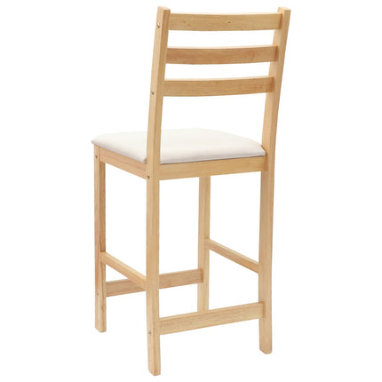 Matstolar 2 pcs Naturfärg 40 x 47,5 x 99,5 cm Massiv Gummiträ