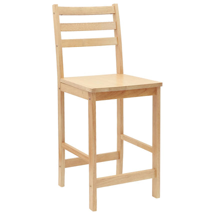 Matstolar 2 pcs Naturfärg 40 x 47,5 x 99,5 cm Massiv Gummiträ
