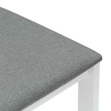 Matstolar 2 pcs Vit 40 x 47,5 x 99,5 cm Massiv Gummiträ