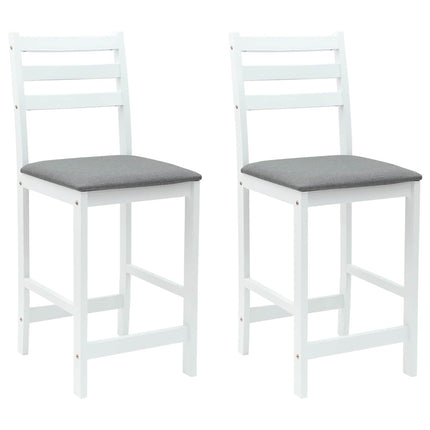 Matstolar 2 pcs Vit 40 x 47,5 x 99,5 cm Massiv Gummiträ