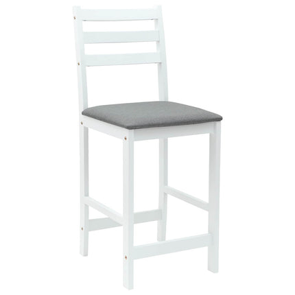 Matstolar 2 pcs Vit 40 x 47,5 x 99,5 cm Massiv Gummiträ