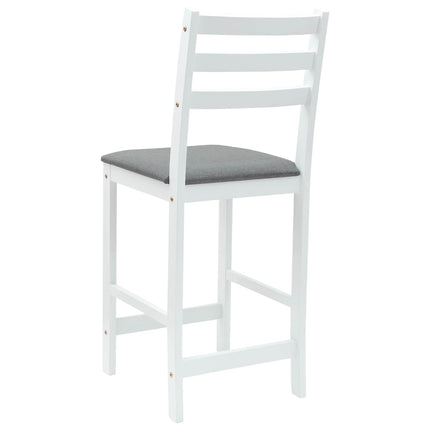 Matstolar 2 pcs Vit 40 x 47,5 x 99,5 cm Massiv Gummiträ