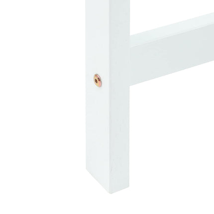 Matstolar 2 pcs Massiv Gummiträ Vit 40 x 47,5 x 99,5 cm