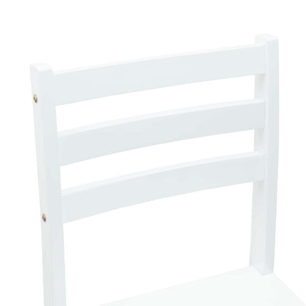 Matstolar 2 pcs Vit 40 x 47,5 x 99,5 cm Massiv Gummiträ