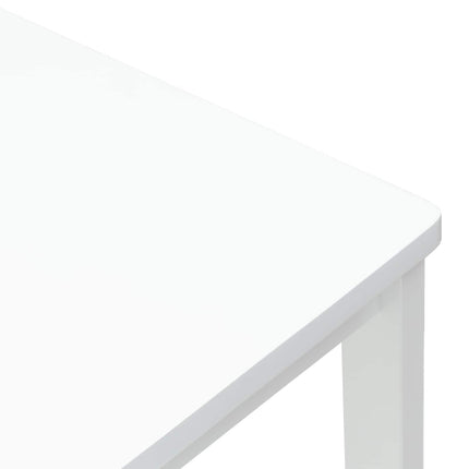 Matstolar 2 pcs Vit 40 x 47,5 x 99,5 cm Massiv Gummiträ