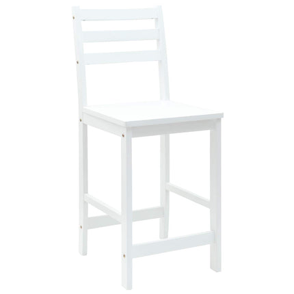 Matstolar 2 pcs Vit 40 x 47,5 x 99,5 cm Massiv Gummiträ