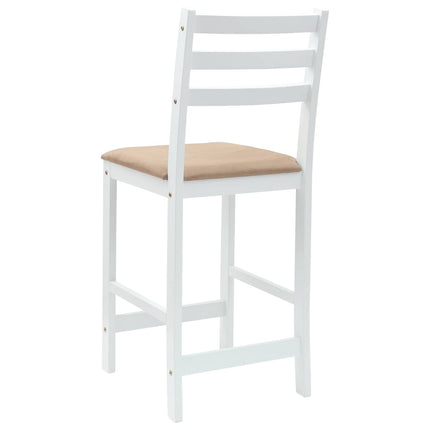 Matstolar 2 pcs Vit 40 x 47,5 x 99,5 cm Massiv Gummiträ