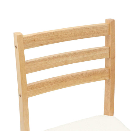 Matstolar 2 st Massiv Gummiträ Naturfärg 40 x 47,5 x 99,5 cm