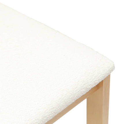 Matstolar 2 pcs Naturfärg 40 x 47,5 x 99,5 cm Massiv Gummiträ