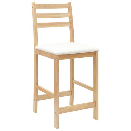 Matstolar 2 st Massiv Gummiträ Naturfärg 40 x 47,5 x 99,5 cm