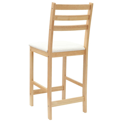 Matstolar 2 pcs Naturfärg 40 x 47,5 x 99,5 cm Massiv Gummiträ