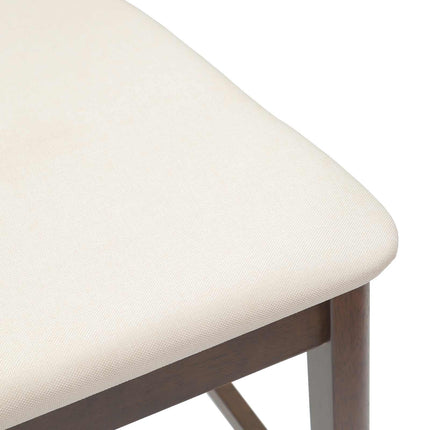 Matstolar 2 pcs Ljusbrun 48 x 49 x 95 cm Massiv Gummiträ